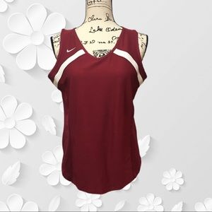 Burgundy Nike athletic top